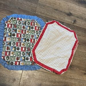 4 fabric‎ place mats farm apple